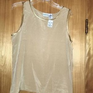 Silk Screen Gold silk tank vintage